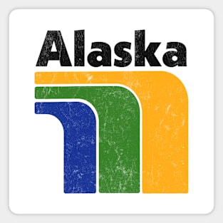 Alaska // Retro Style Design Magnet